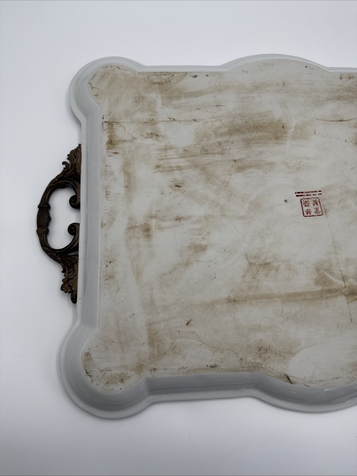 Vintage Chinese HUA RONG TANG ZHI table porcelain Flower Top Colorful