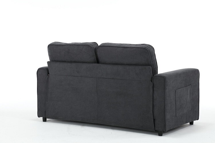 55″ 3 in 1 Convertible Sleeper Sofa Bed Velvet Loveseat Pull Out Sofa Bed Couch