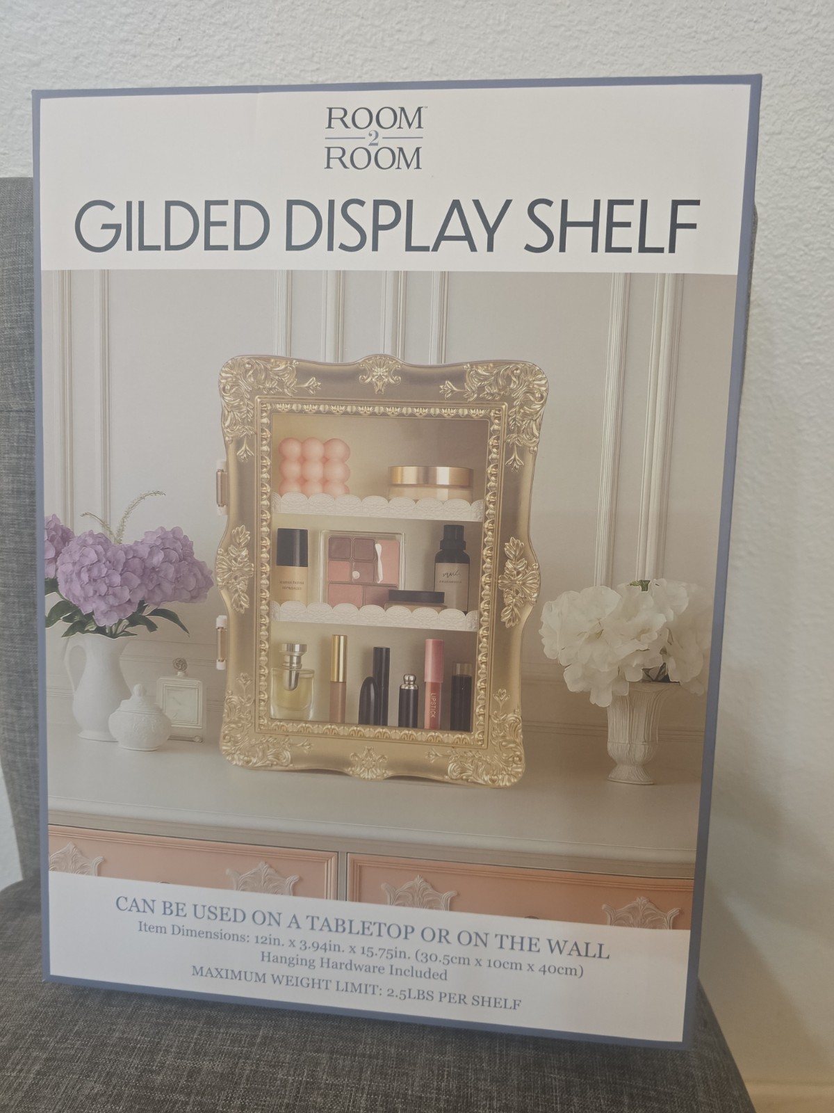Gilded Display Shelf Five Below TikTok Viral Gold Brand New Room2Room