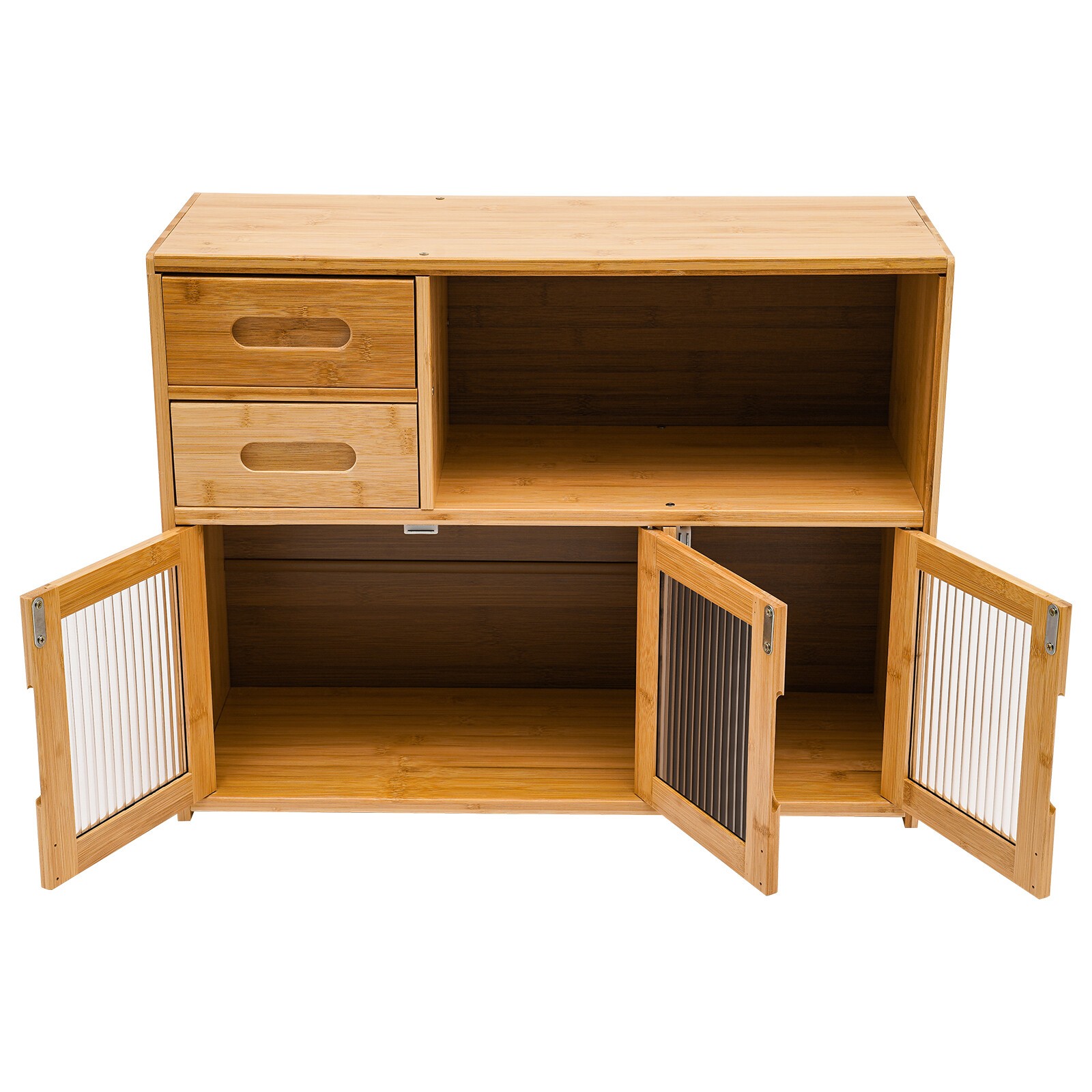 Home Wood Storage Cabinet Kitchen Storage Cabinet Floor Mount Pantry Cabinet