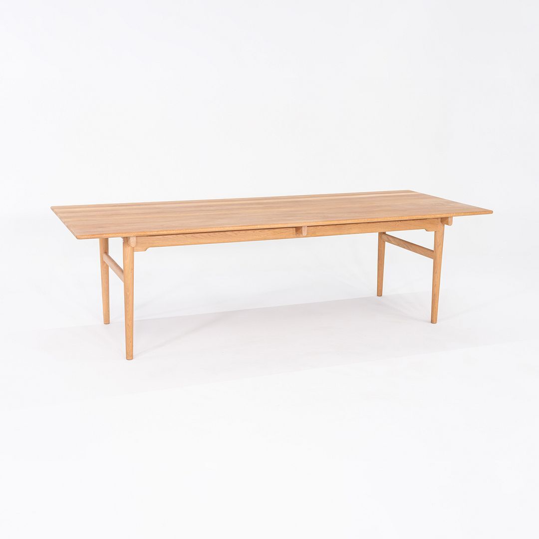 C. 2020 Hans Wegner for Carl Hansen CH327 Dining Table in Oak 98 in x 37 in