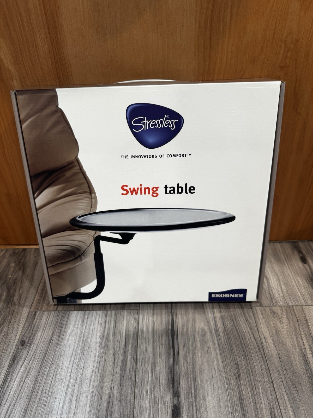 Ekornes Stressless Swing Table Teak Stain Made In Norway New in box