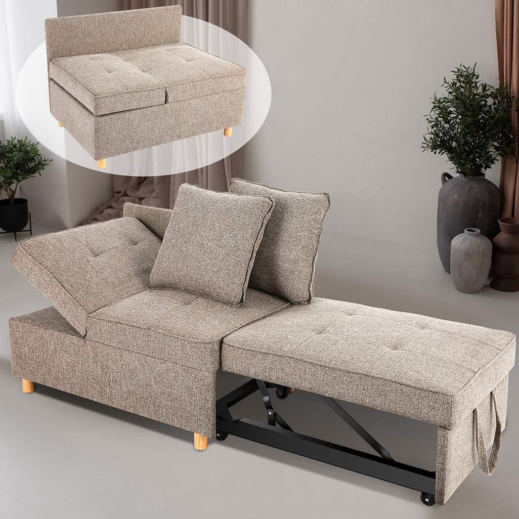 Modern 4-in-1 Convertible Sofa Bed Recliner Single Sleeper Loveseat Sofa Chair⭐⭐
