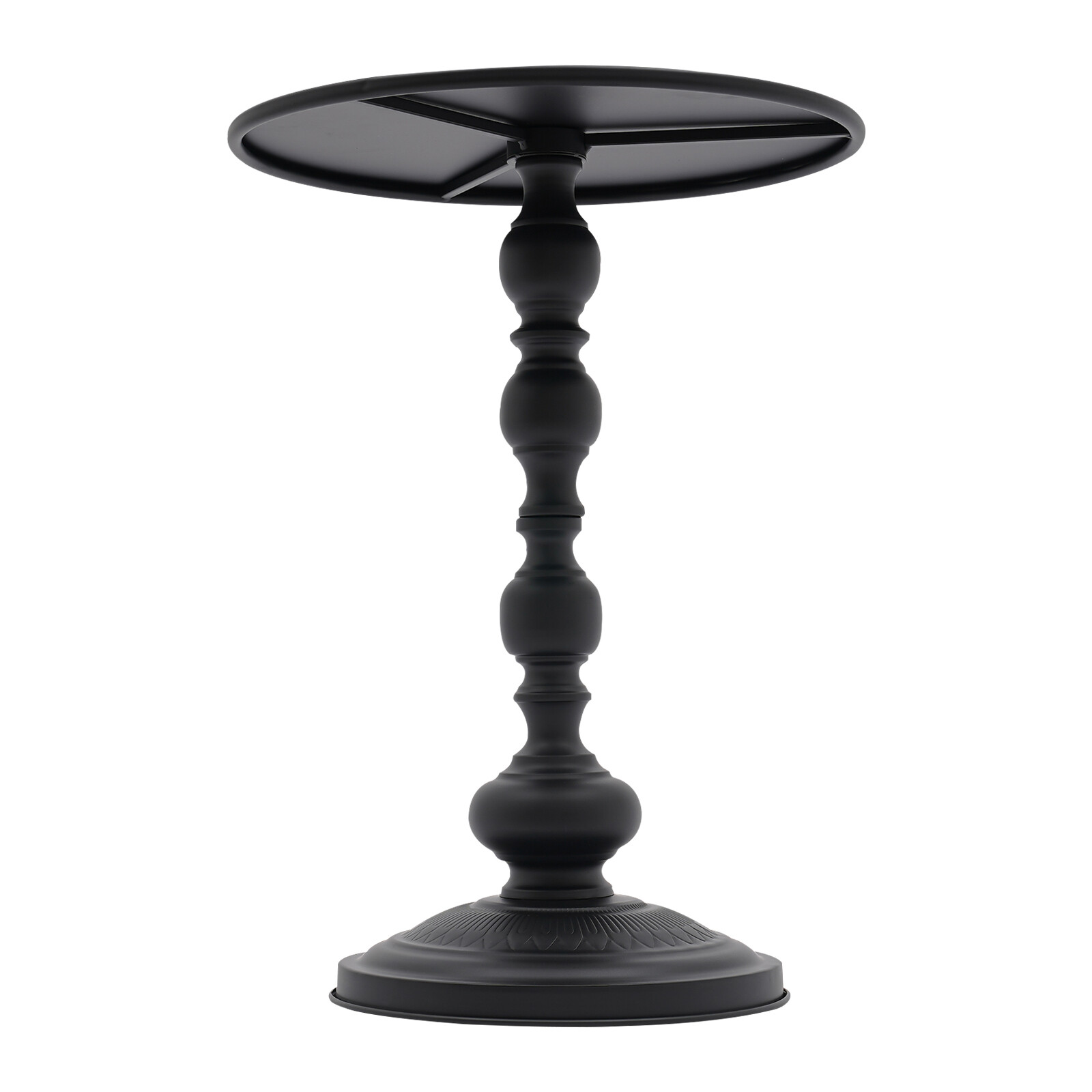 Retro Round Side Table – Durable Carbon Steel for Living Room & Bar