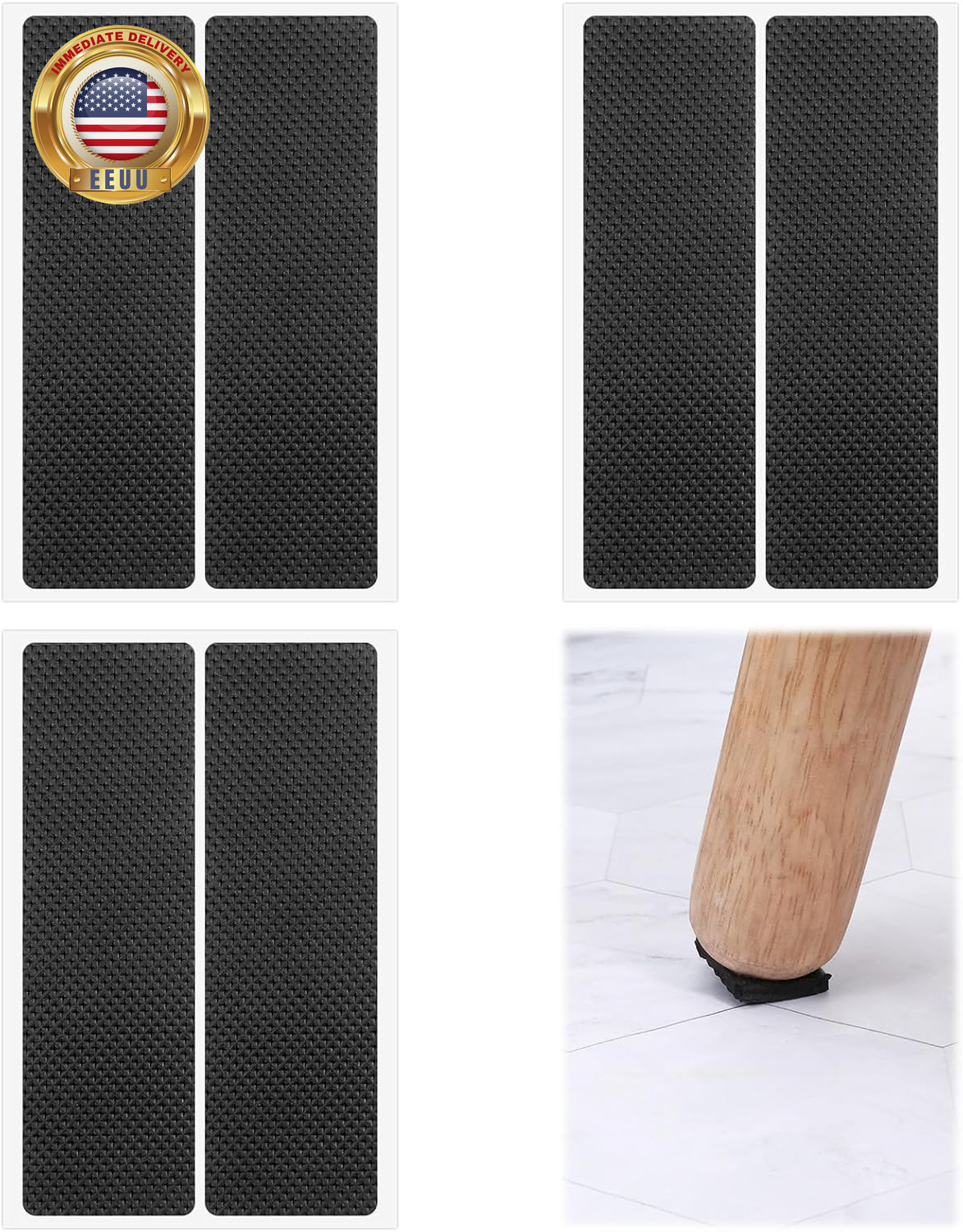 6Pcs Non Slip Furniture Pads 5.7Inch Premium Thick Non-Slip Pad Furniture Grippe
