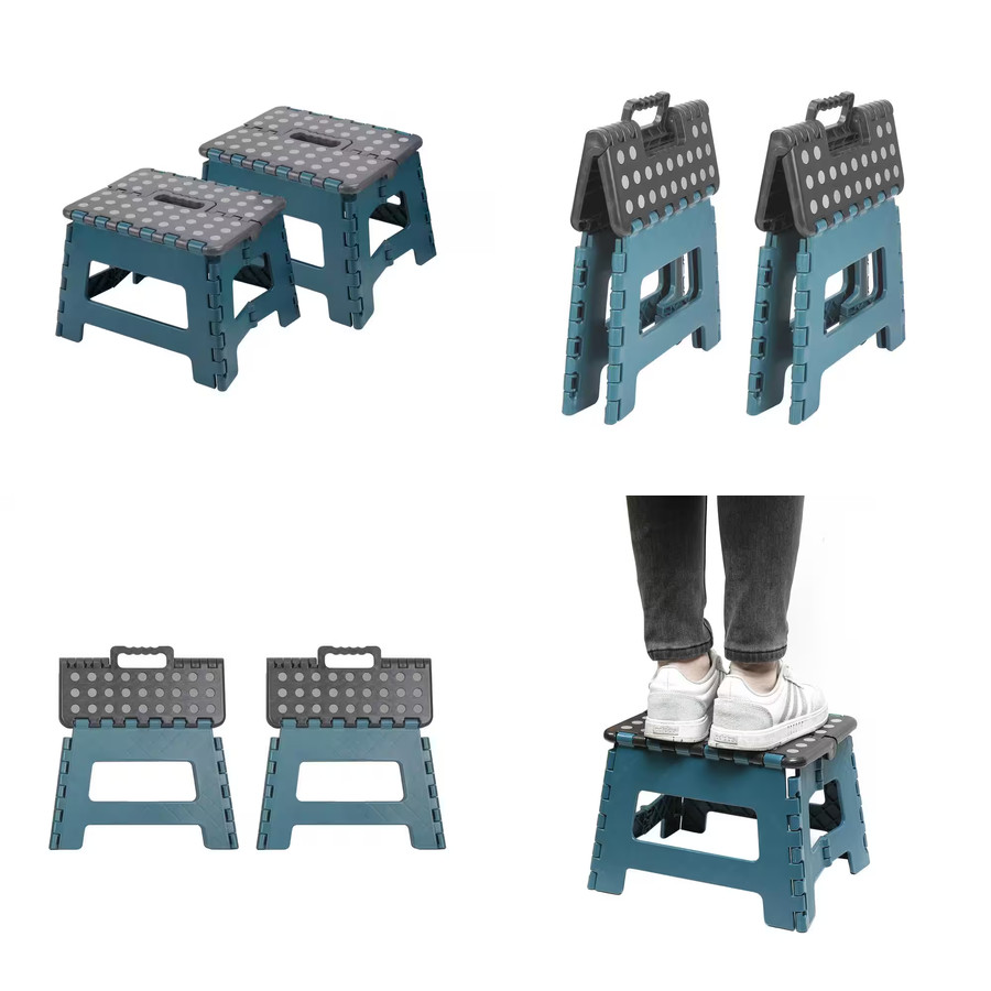 Durable Foldable Step Stool Anti-Slip Rubber Portable Handy 8.5In (2-PACK) USA