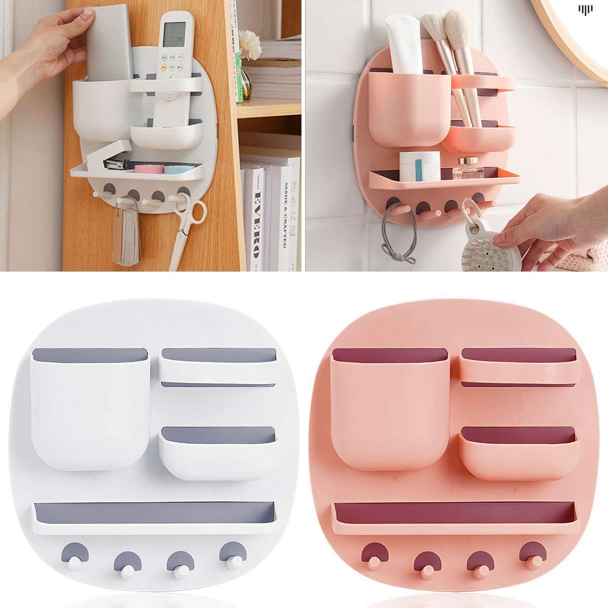 Floating Shelves for Bedside Shelf Accessories Organizer Wall Mount Self Stick