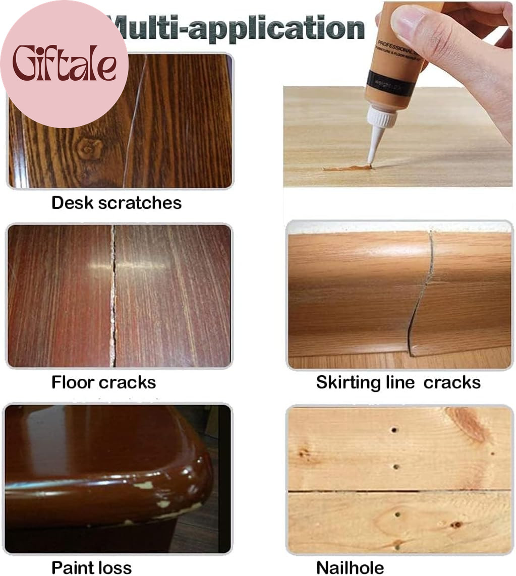 Wood Repair Kit Touch up Paint Restore Any Wooden Furniture Stain, 12 Colors Cov