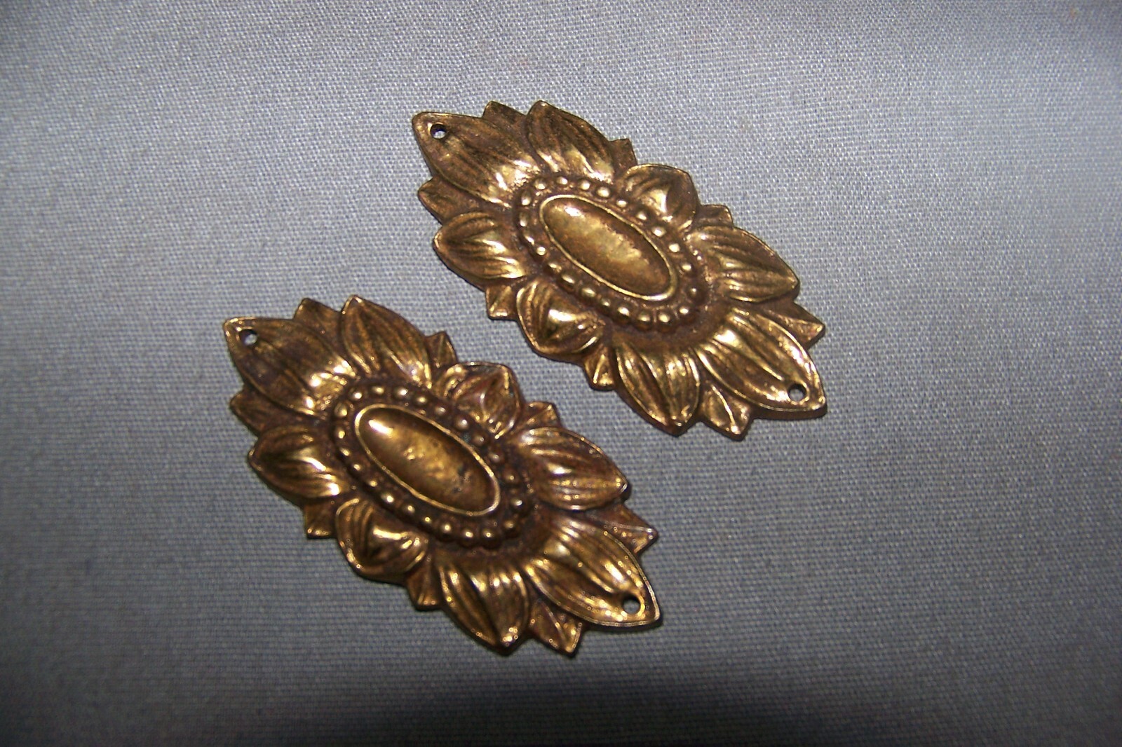 Two, SMALL, Vintage, Solid Brass, Decorative Ormolu – See Tone Description