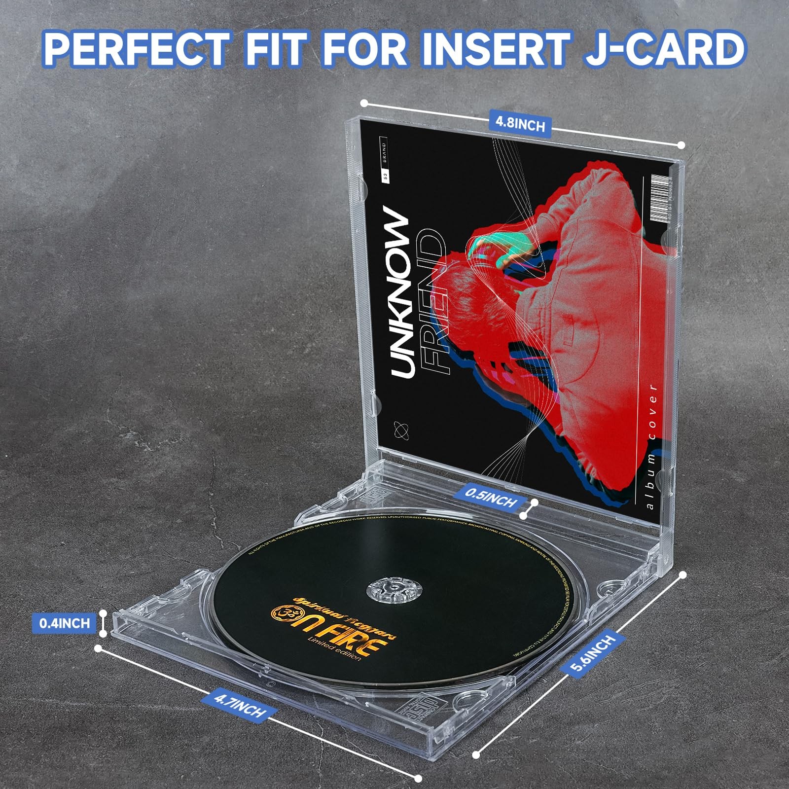 Standard Clear CD Jewel Cases Single Disc with Transparent Tray 15 Pack