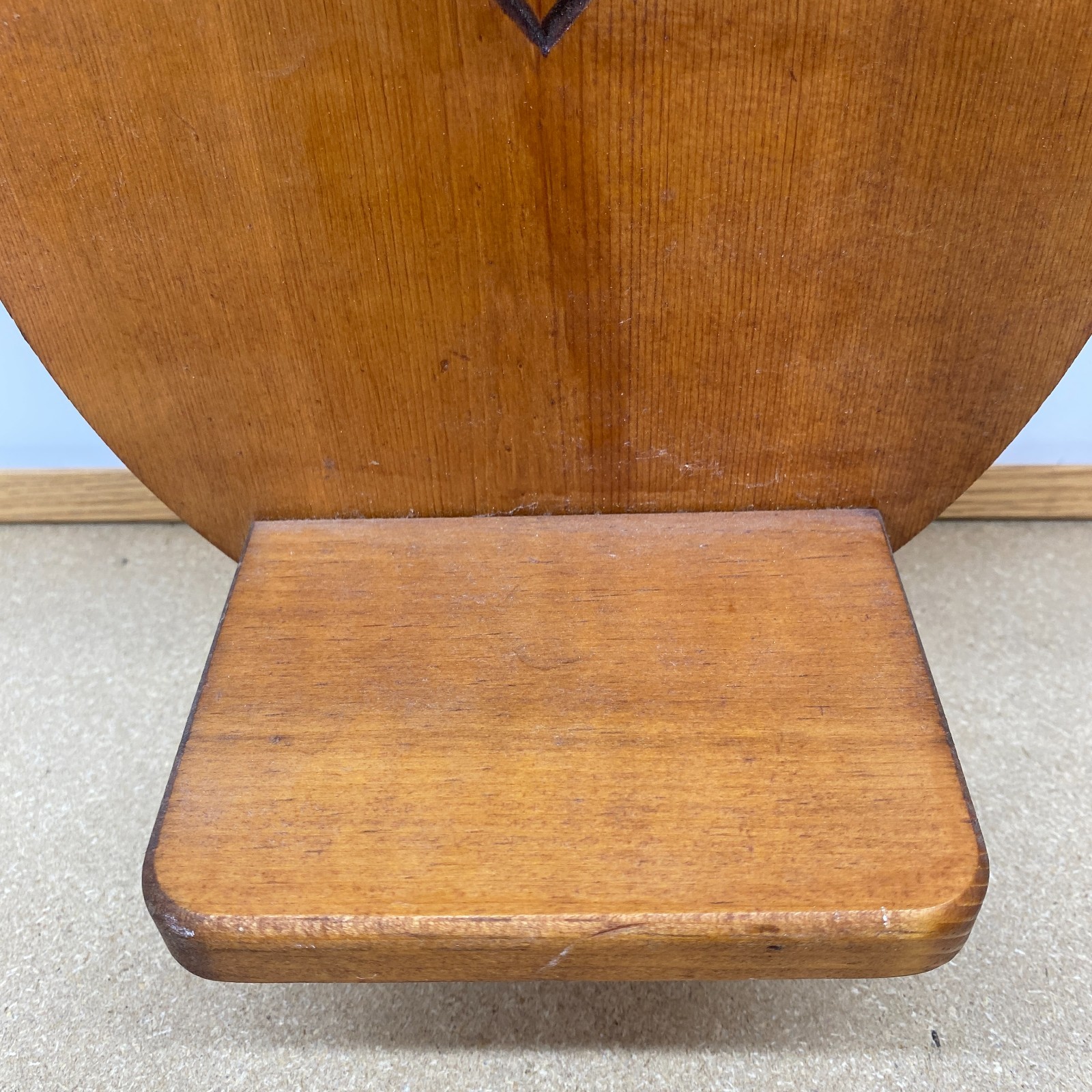 Vintage Rustic Heart Shaped 3 Tier Wall Shelf Country Farmhouse Decor Wood
