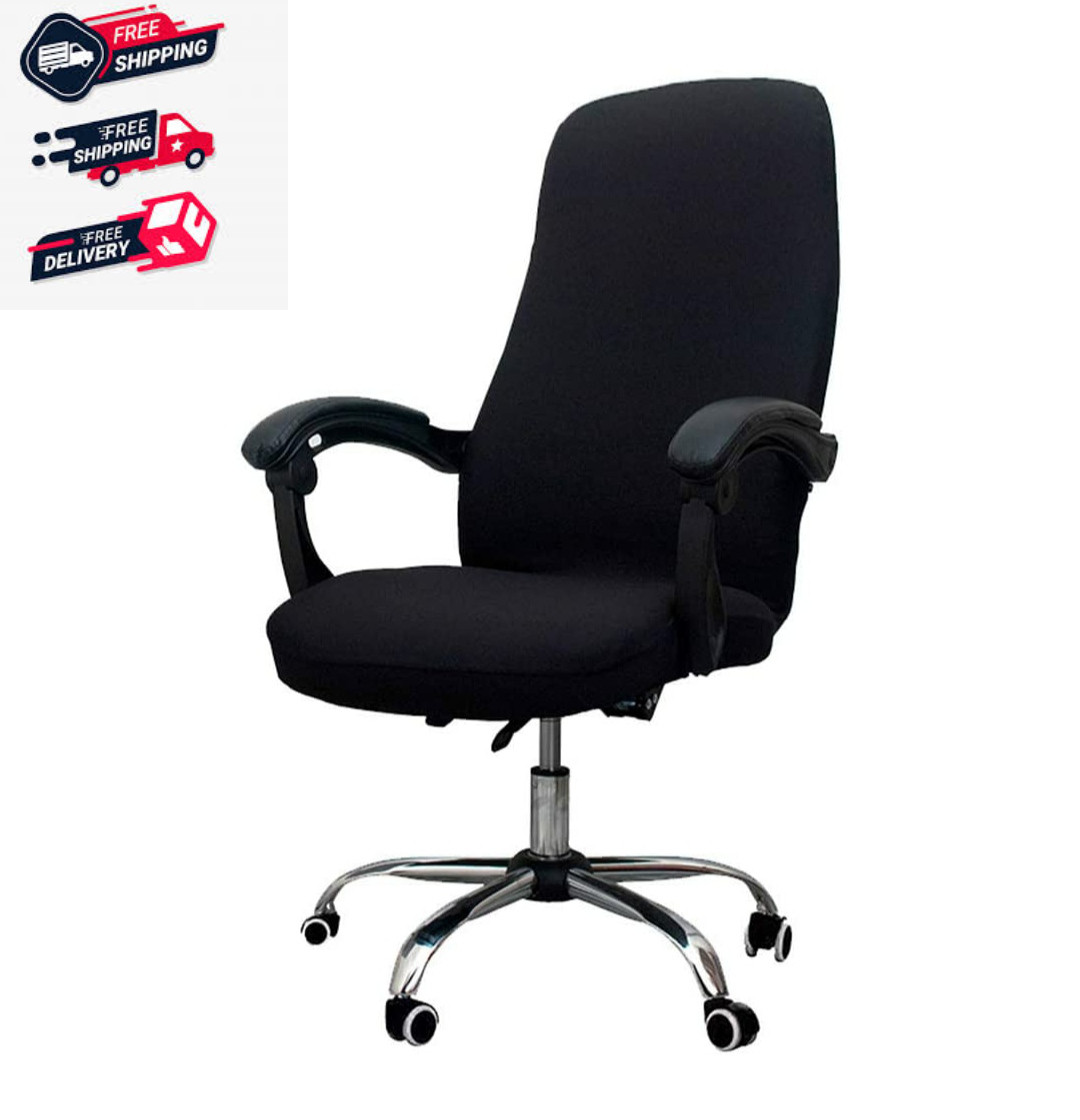 Melaluxe Office Chair Cover Universal Stretch Desk Cover Black NEW