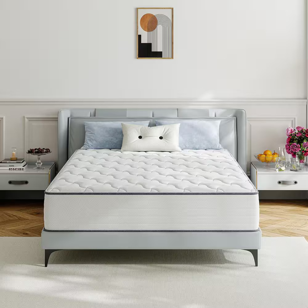 Queen Size Plush Hybrid Gel Memory Foam 10 In. Innerspring Euro Top Support and