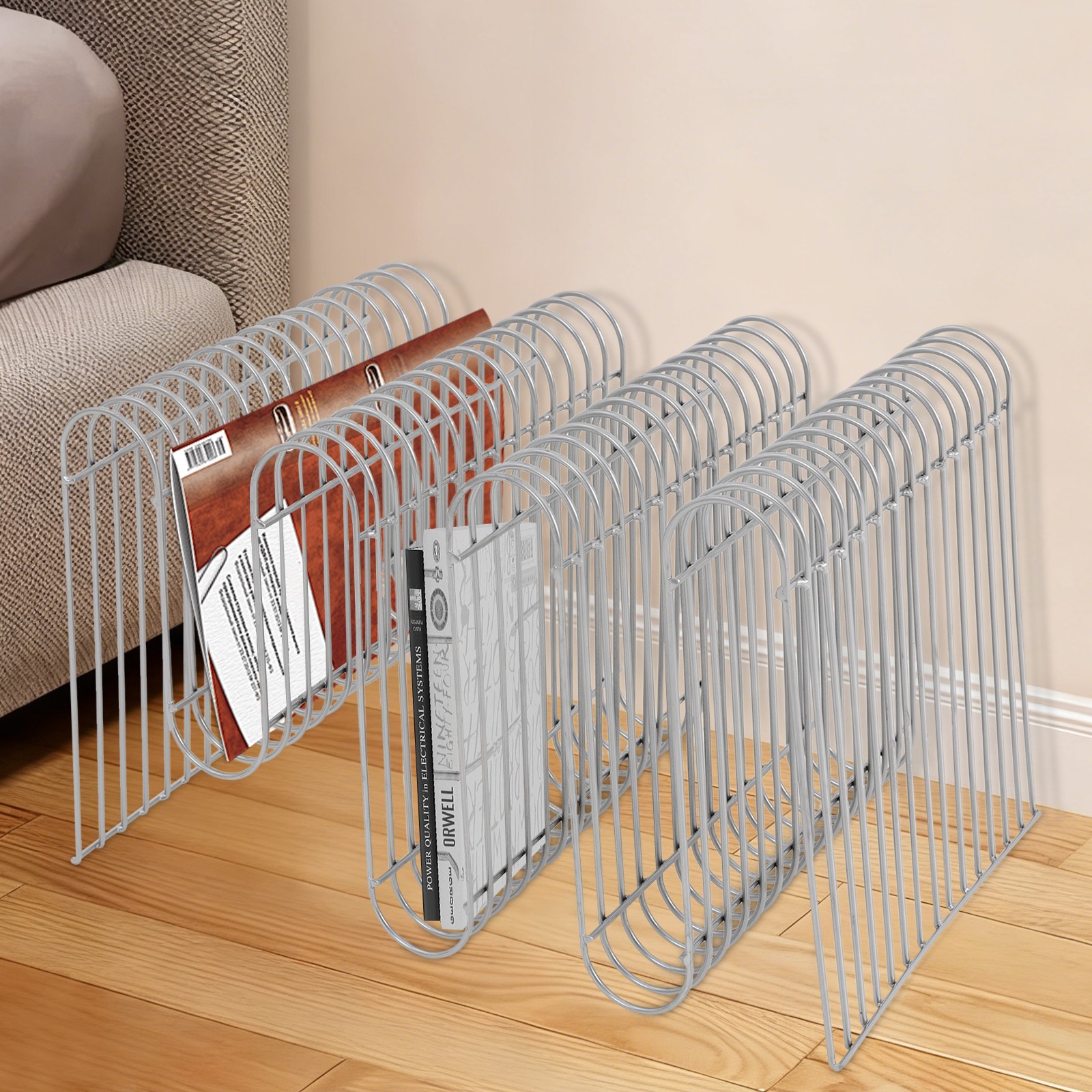 Modern Iron Side Table, 43*30*30cm Side Table, M-shaped Side Table 25kg Load