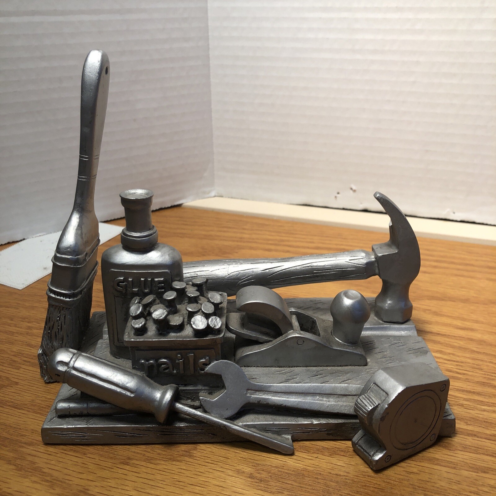 Gray Carpenter Desk Decor