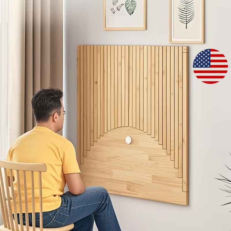 Space Saving Wall Mounted Folding Table Art Decoration Table Deciduous Dining US