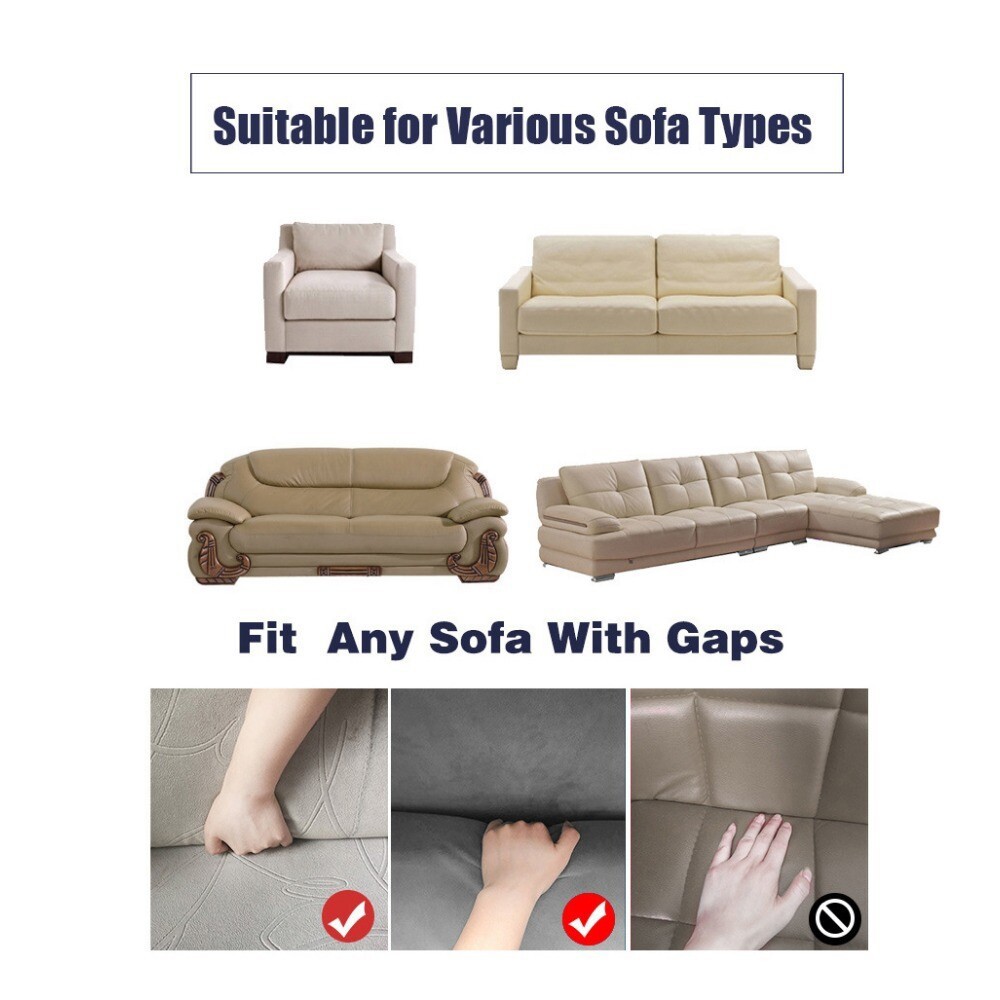 Velvet Sofa Covers Stretch Non Slip Soft Slipcover Armchair Anti Cat Scratch