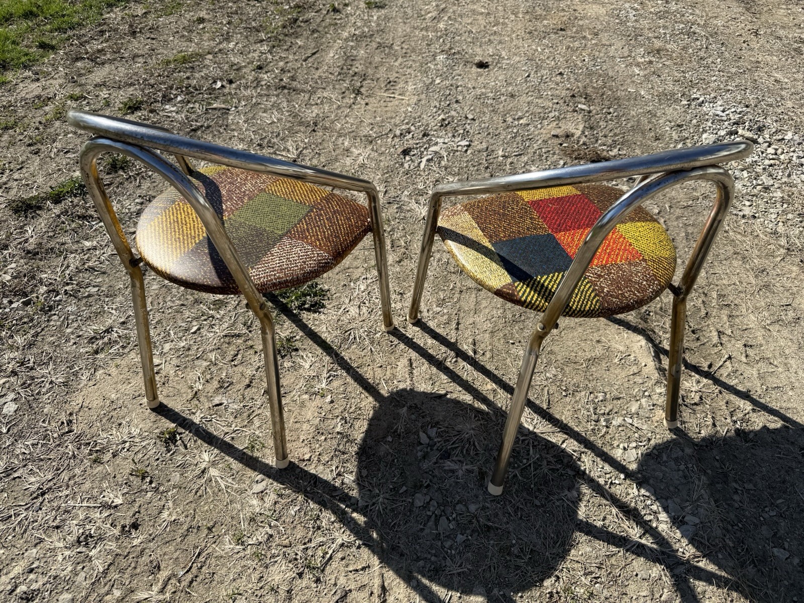The Modern Crafts Co. Pair of Vintage Folding Children’s Chairs Multicolor