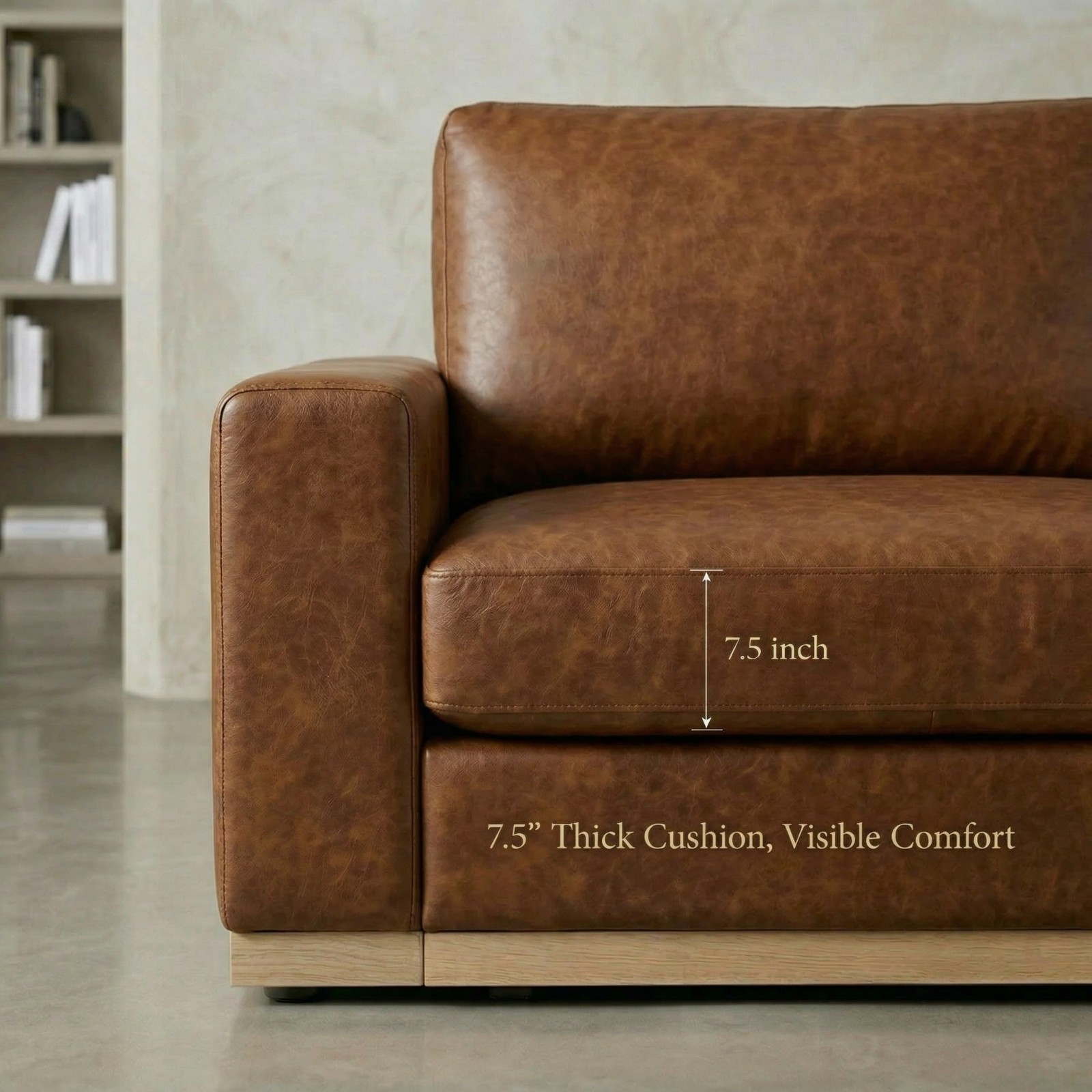 86″ PU Leather Oversized Sofa Couch Modern Loveseat Lounge Livingroom Furniture