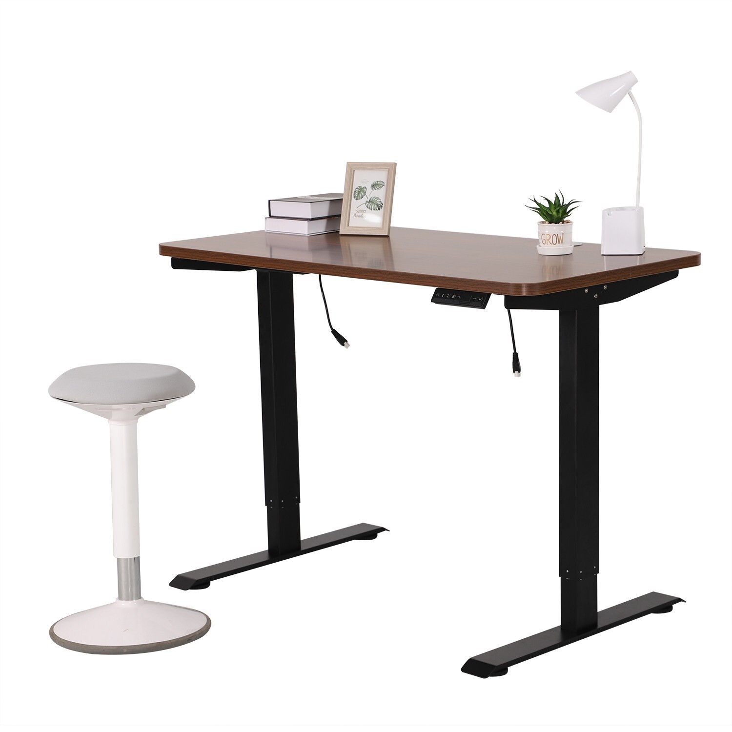 Electric Adjustable Height/Length Standing up Desk Frame Dual Motor w/Controller