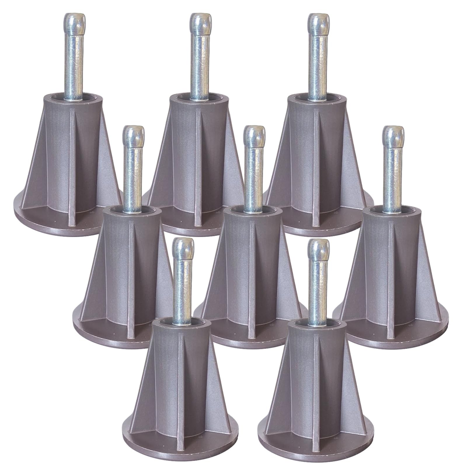 8PCS Universal Plastic 2.16 inches x x 2.25 inches, Dark Brown