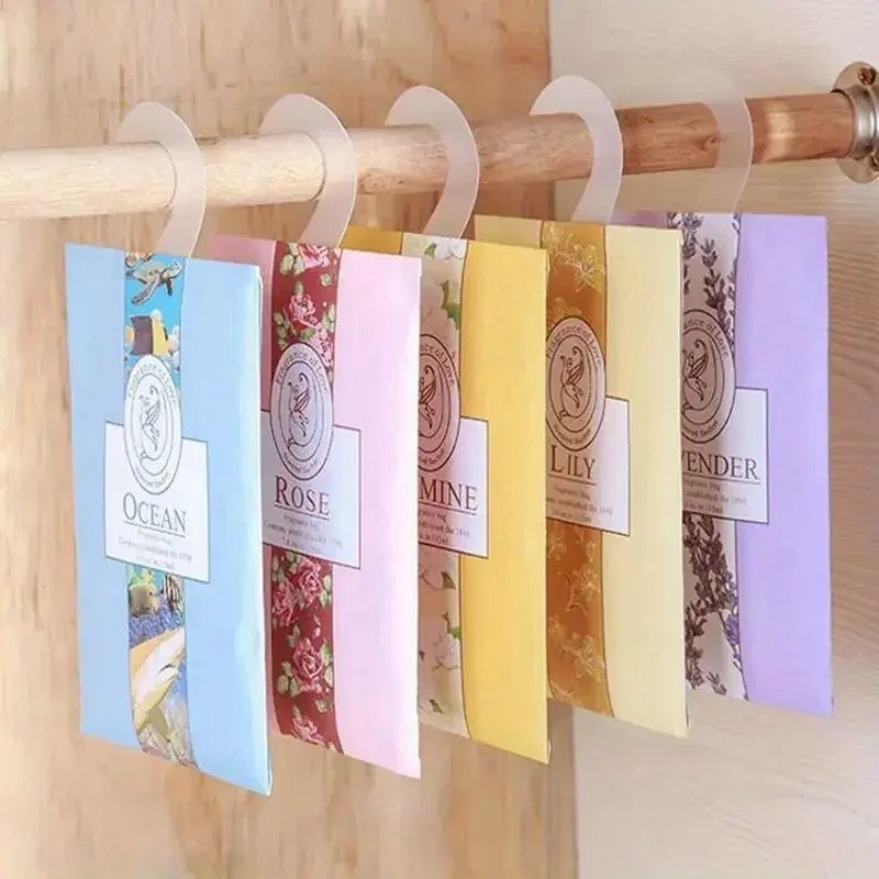 5/6pcs Smell Incense Hanging Decor Wardrobe Sachet Closet Car Hanging Fragrance