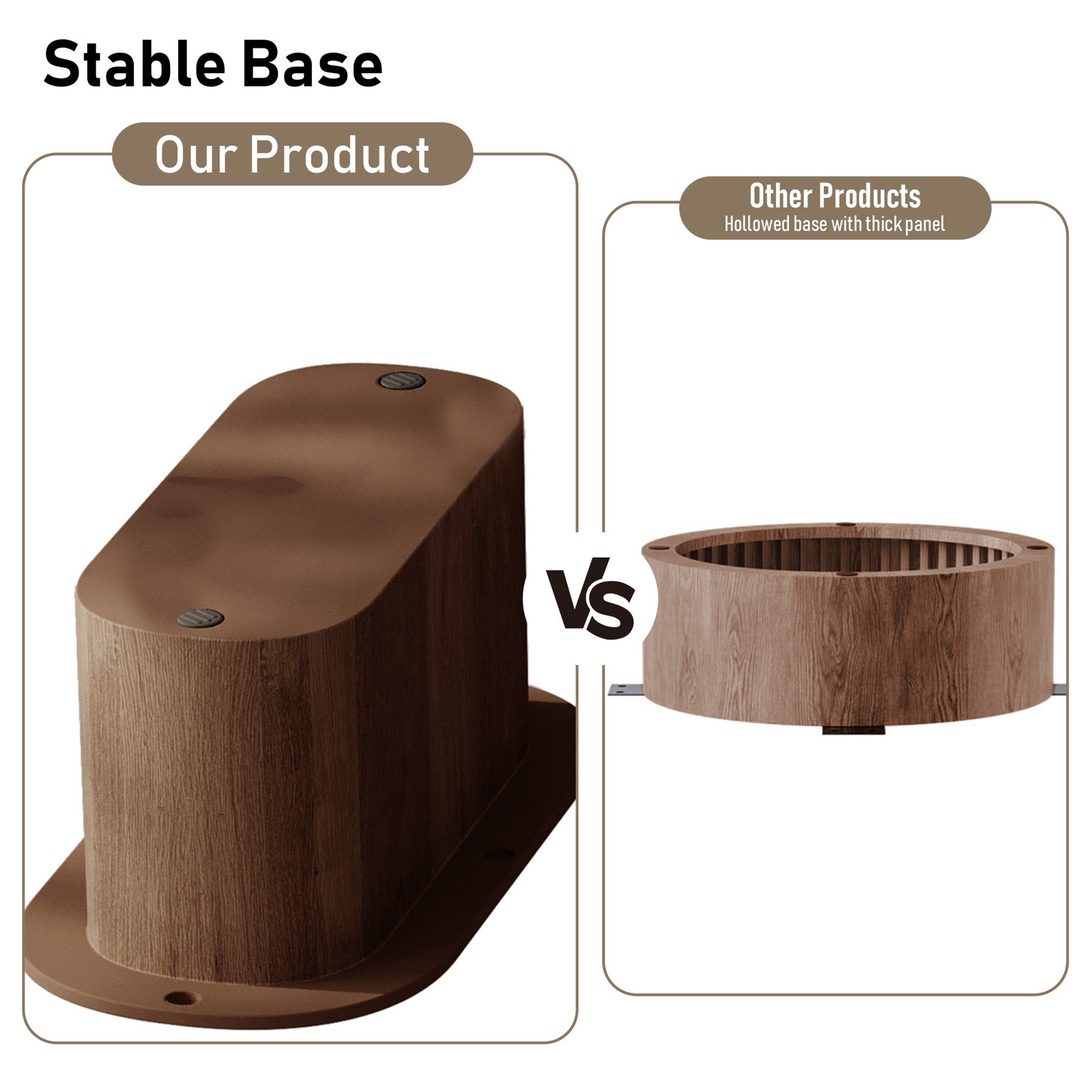 Modern Fluted Coffee Table with Hidden Storage Wood Center Table for Living Room