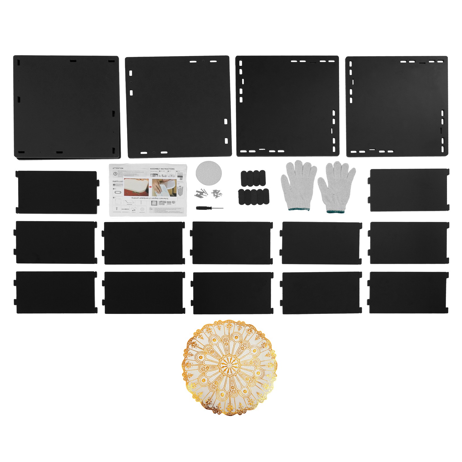3 layers 360° Rotating Bookshelf Display FreeStanding Wood Bookcase Storage Rack