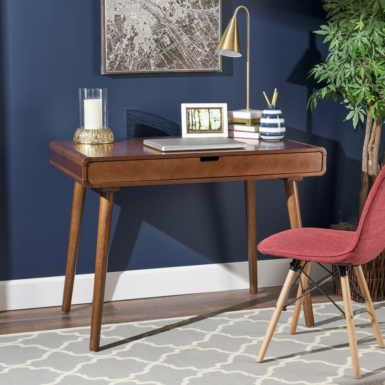 Rex Mid Century Rubberwood Writing Desk