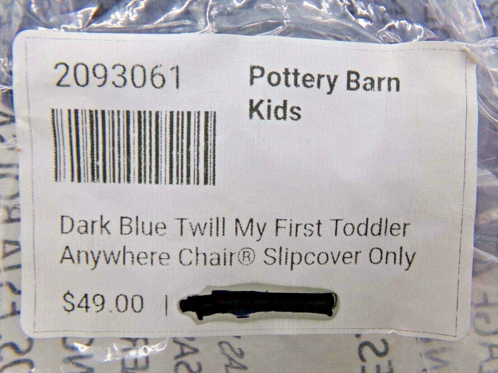 Pottery Barn Twill My First Toddler Anywhere Chair Slipcover ONLY Dark Blue 298E