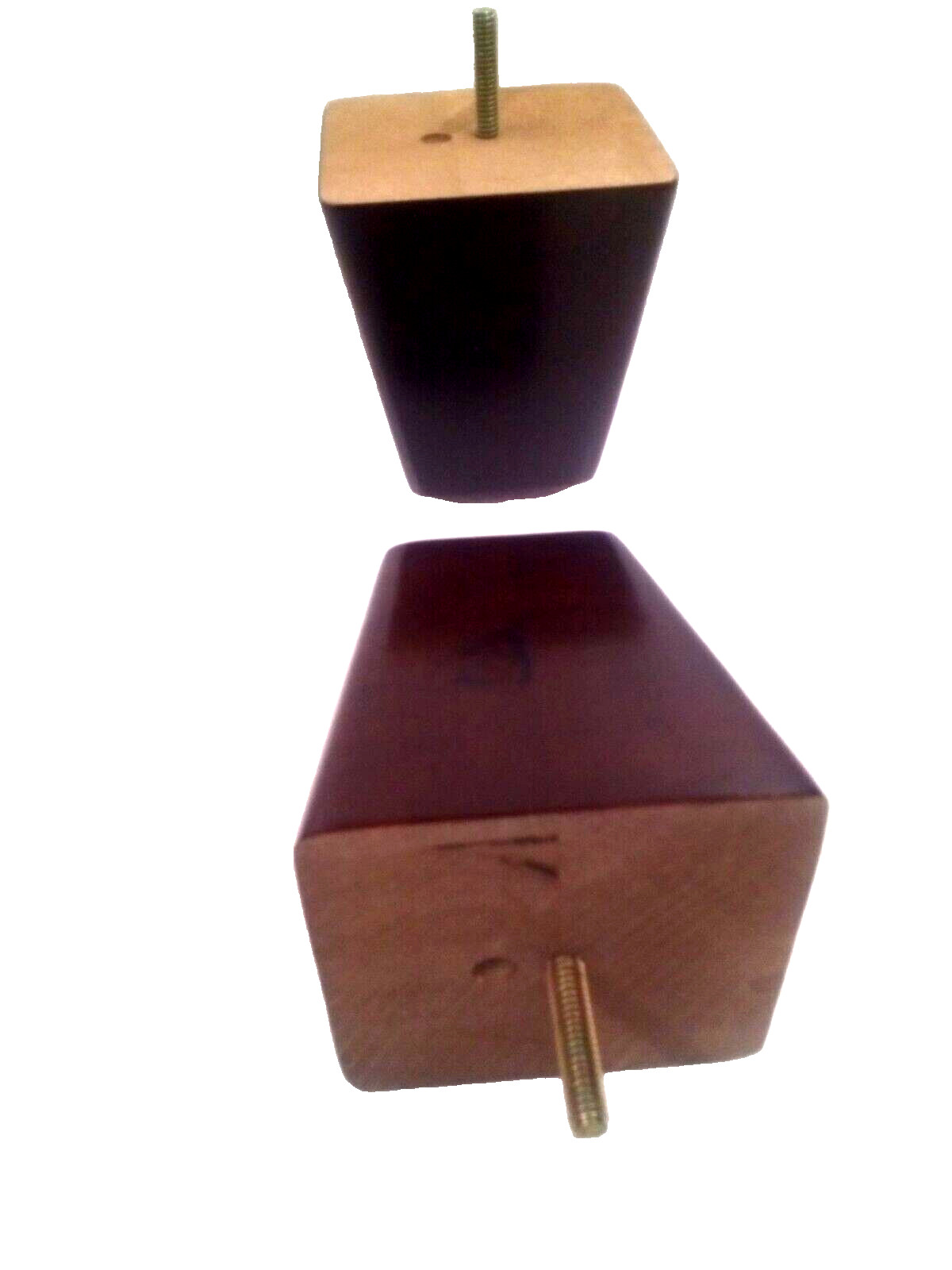 4″ Dark Cherry Finish Square Tapered Solid Wood Legs (2310) Sofa -Set of 4 Legs