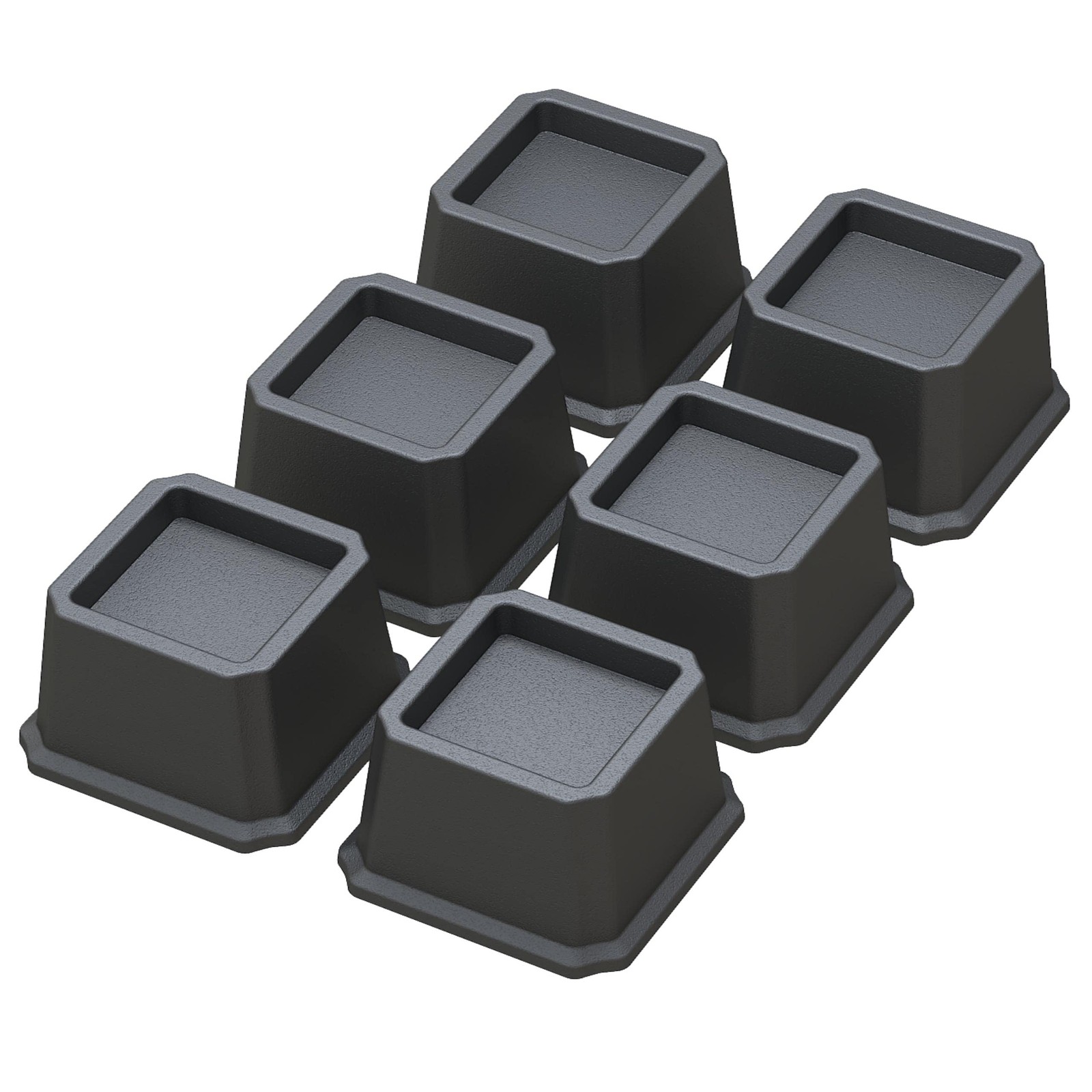Whynonap Bed Risers 2 Inch Heavy Duty Bed Elevators, Set of 6 Lifts Up 2000 l
