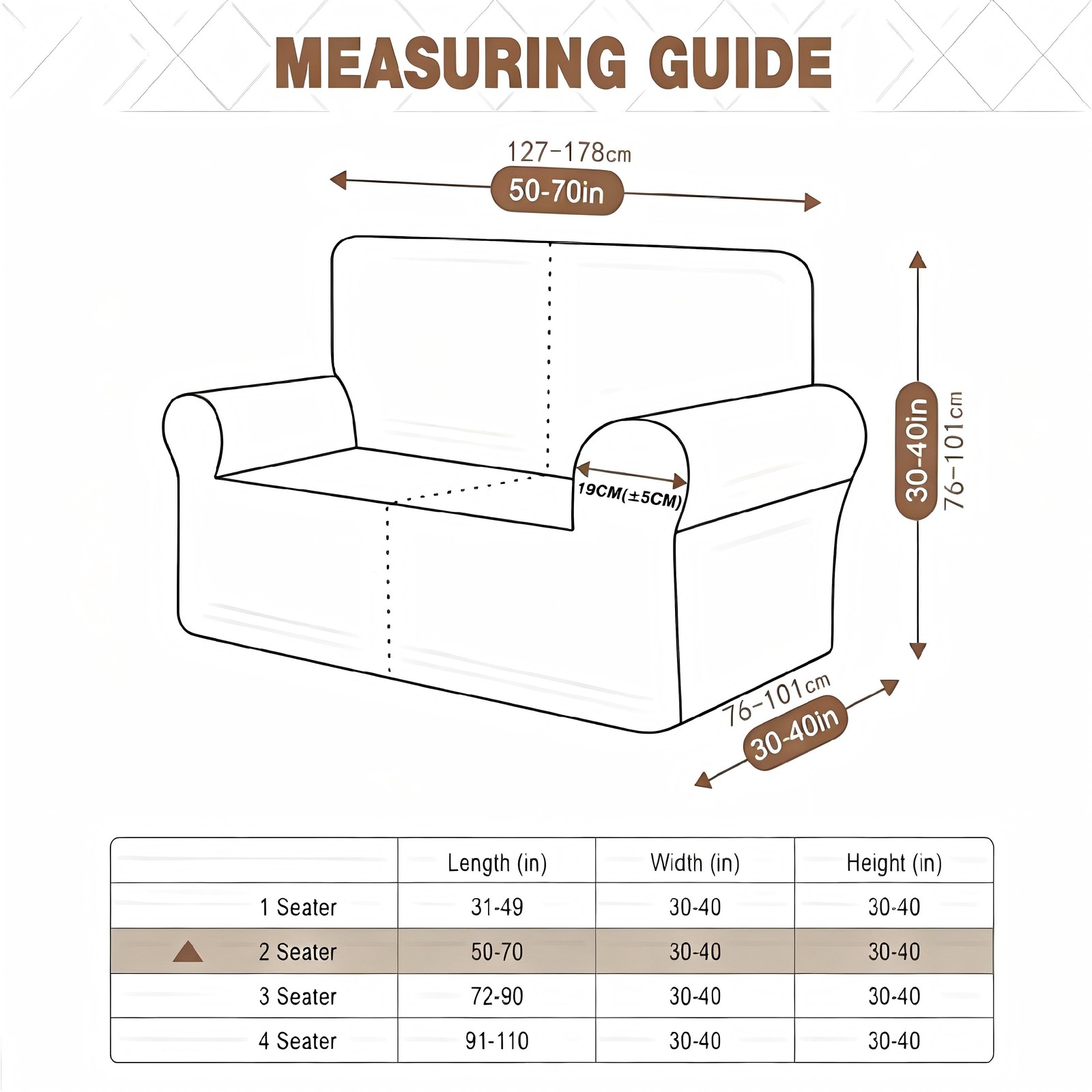 1PC Stretch Sofa Cover Slipcover Solid Chair Couch Cover Protector 1 2 3 4Seater
