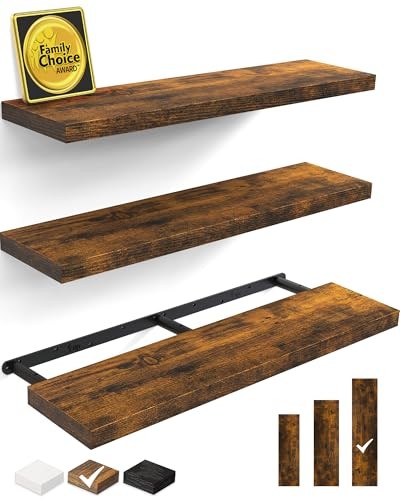Floating Shelves for 36inches B. Rustic Brown – Americana Farmhouse Style