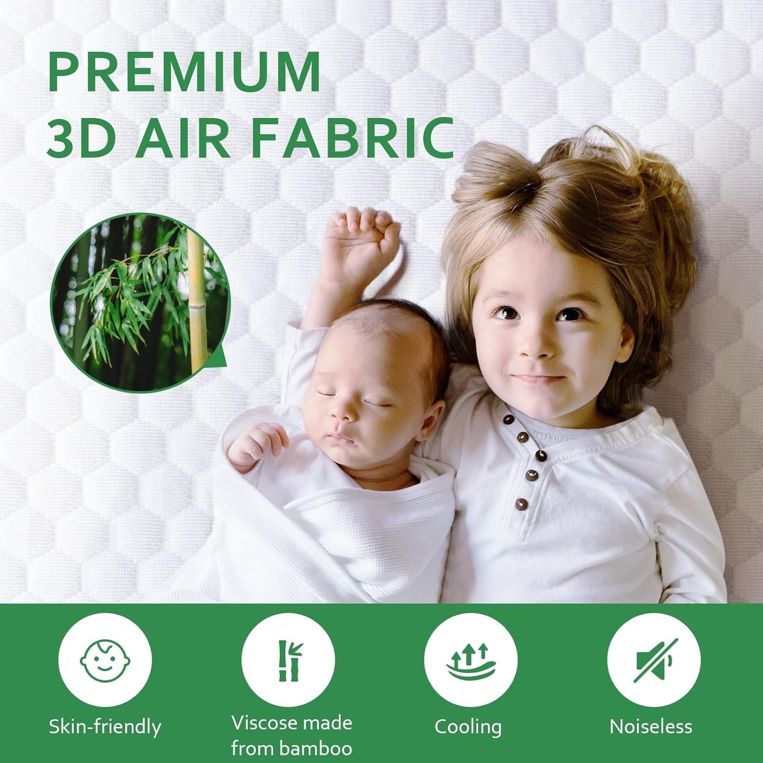 Colchon Espuma de Memoria Capa de Gel en Caja Queen Acolchado Mattress Protector