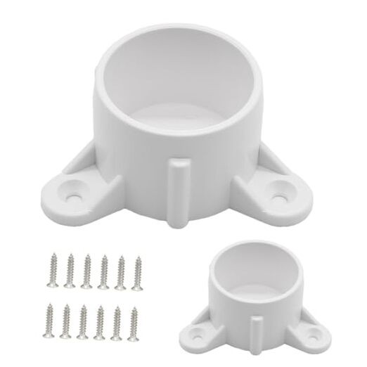 Biaungdo PVC Table Leg Cap Fittings Furniture Grade 1-1/2 Inch White (2 Pcs)
