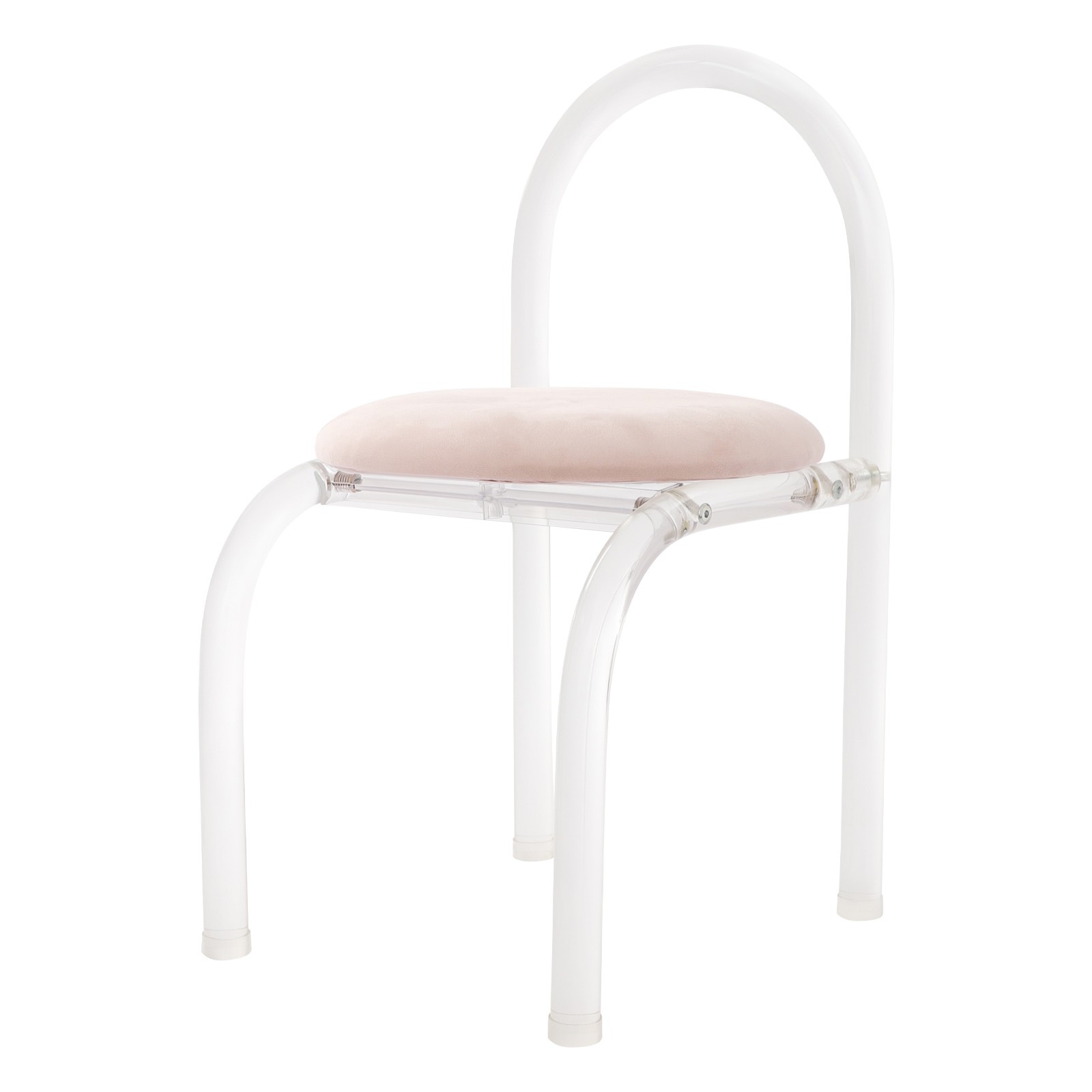 Makeup Stool Modern Minimalist Multi-functional Vanity Acrylic Chair w/ Cushion