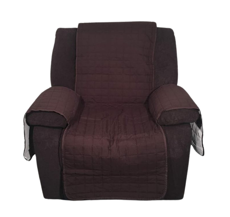 Frog Hair Chair Cover for Recliners Large Brown Oversize Microfiber fits Lazyboy
