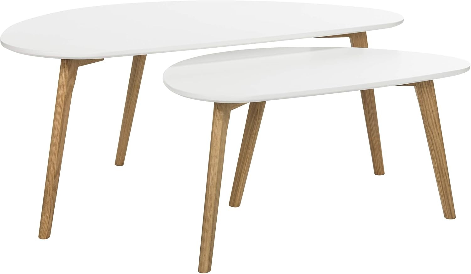Home Collection Olida White & Natural Coffee Table 20.7″ x 20.9″ x 27″ (WxDxH)