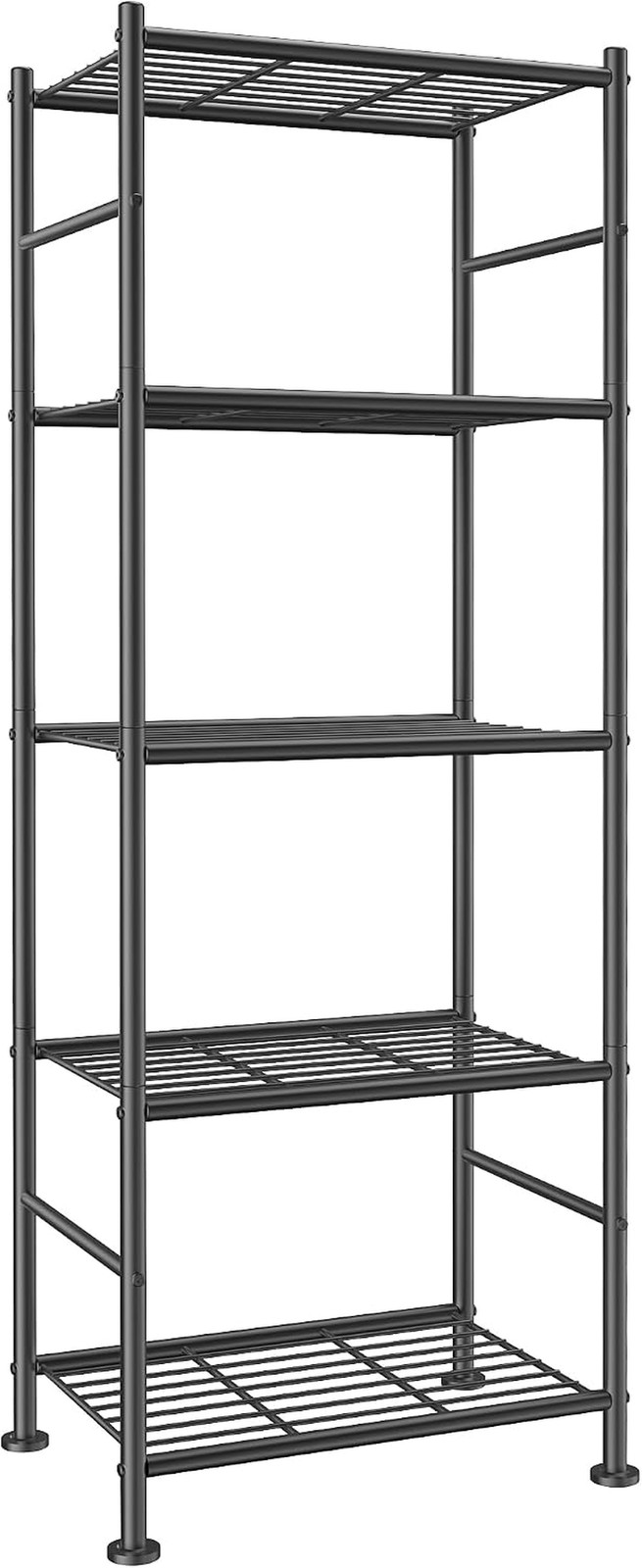 Storage Shelves – 4 Tier Shelf Organizer, Sturdy Metal Garage Shelving with Adju