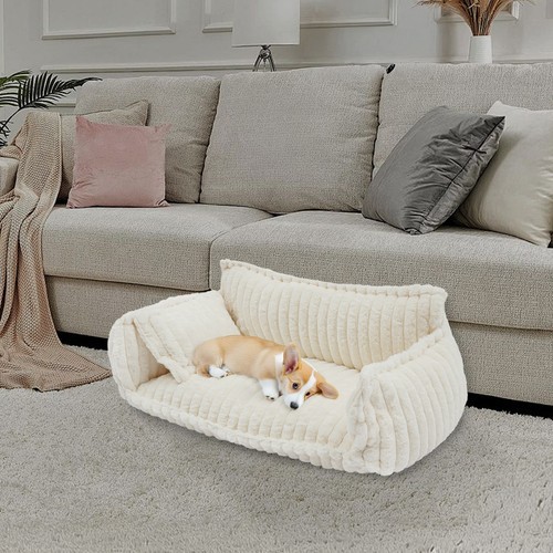 Pet Couch with Removable Washable Cover, Pet Couch Bed for Dog and Cat, Calming