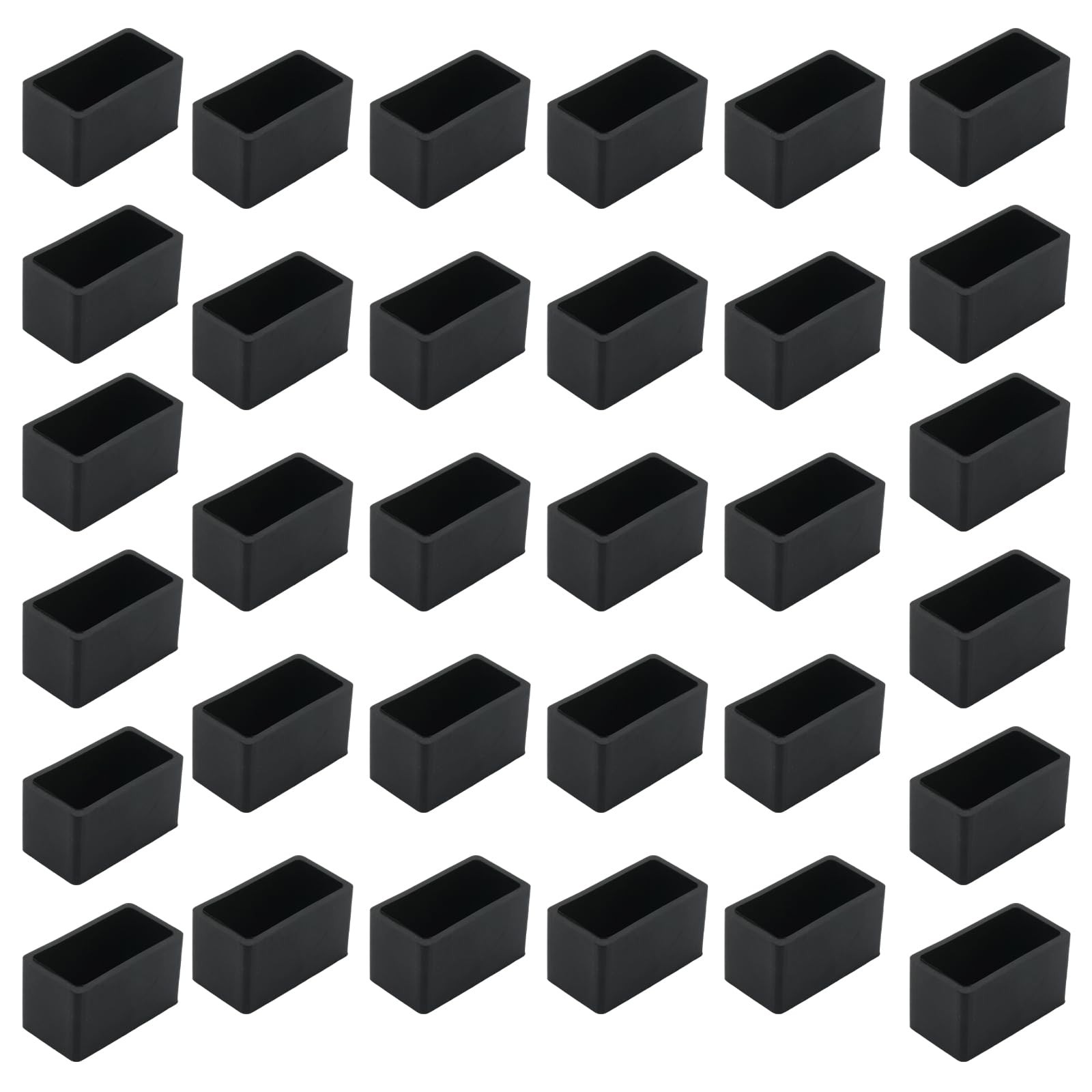 32pcs 0.8 x 1.6inch Durable Furniture Feet Cover,Black Thickness Table Leg Co…