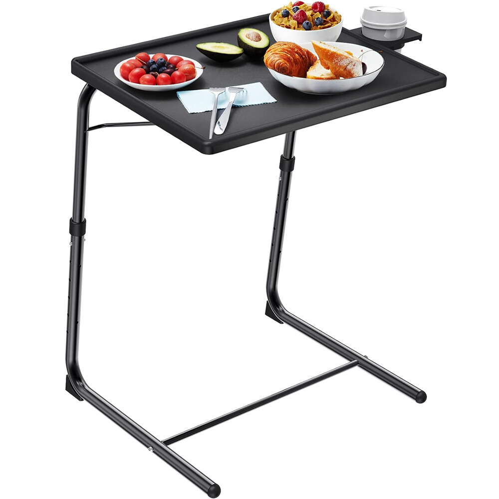 Foldable TV Dinner Tray on Bed & Sofa with Adjustable 6 Height & 3 Tilt Angle