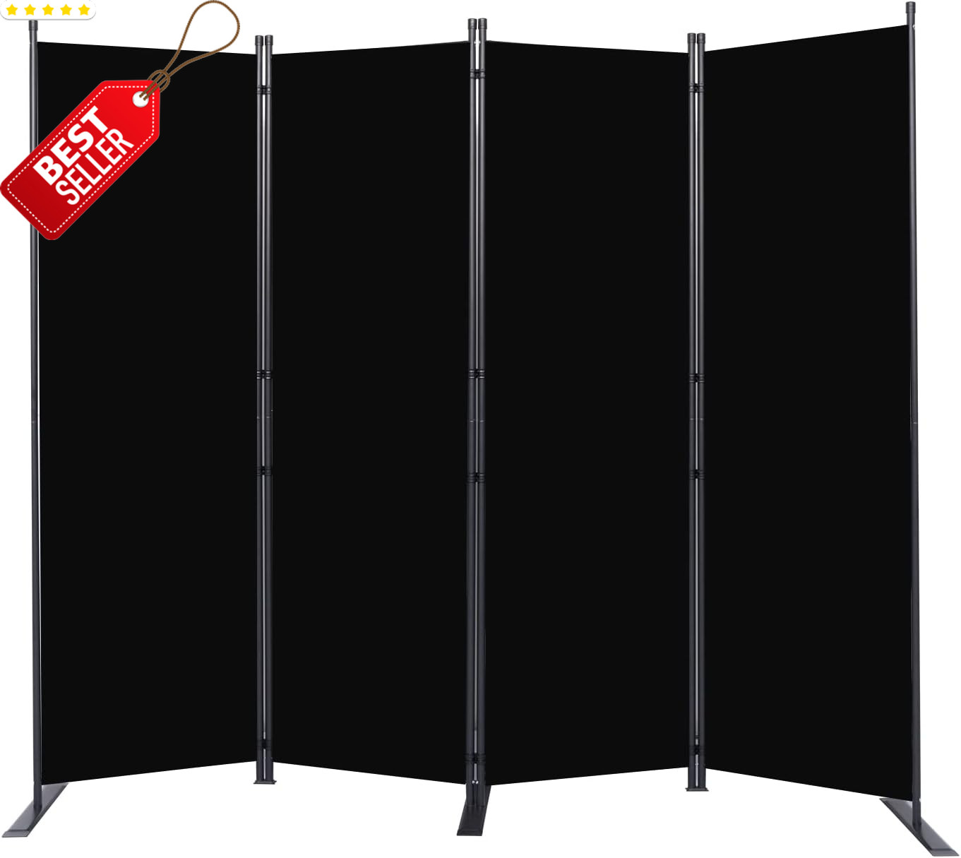 6FT Folding Room Divider Privacy Screen 4 Panel Fabric Partition 88in Wide – US