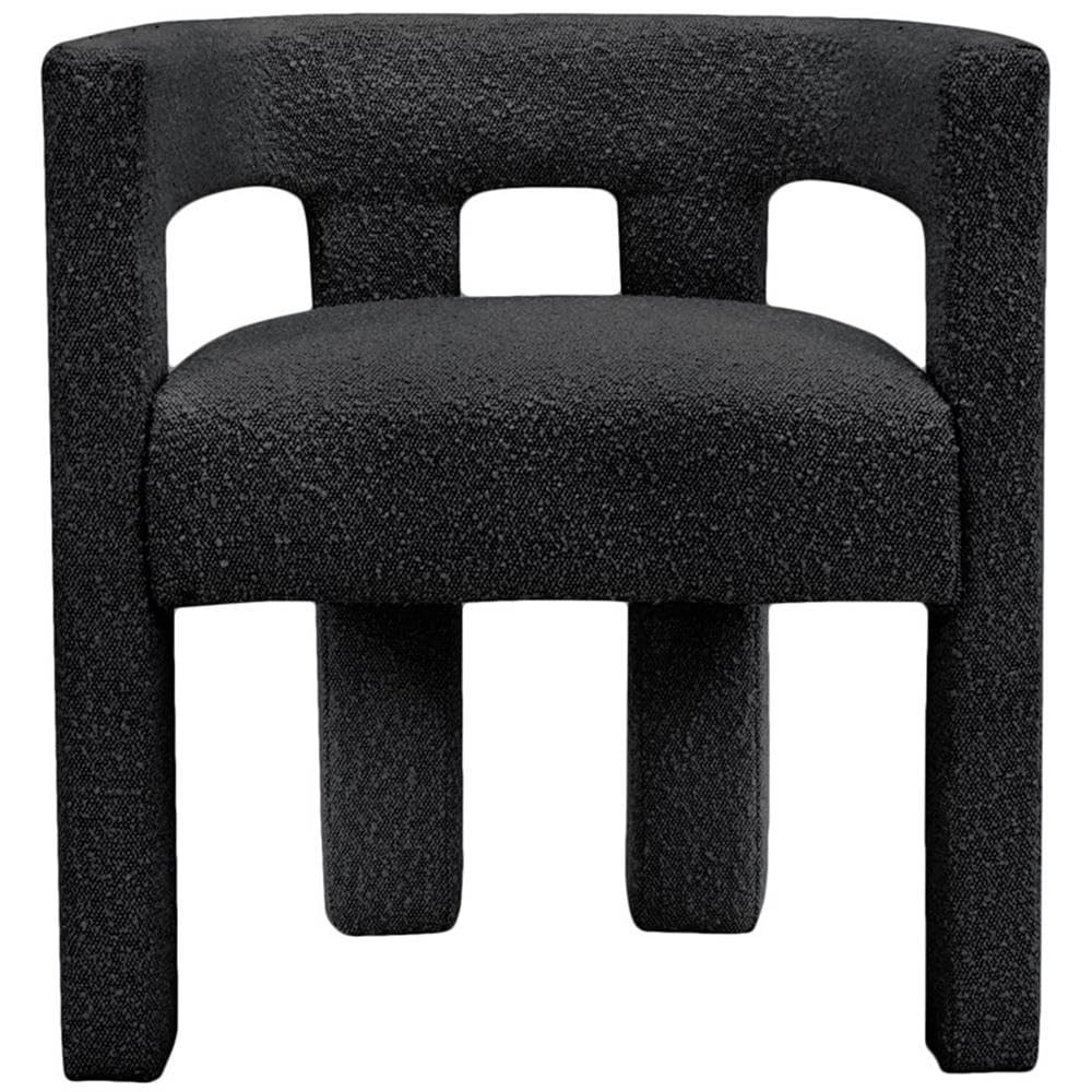 Upholstered Accent | Dining Chair, 25″ W x 21″ D x 27″ H, Black