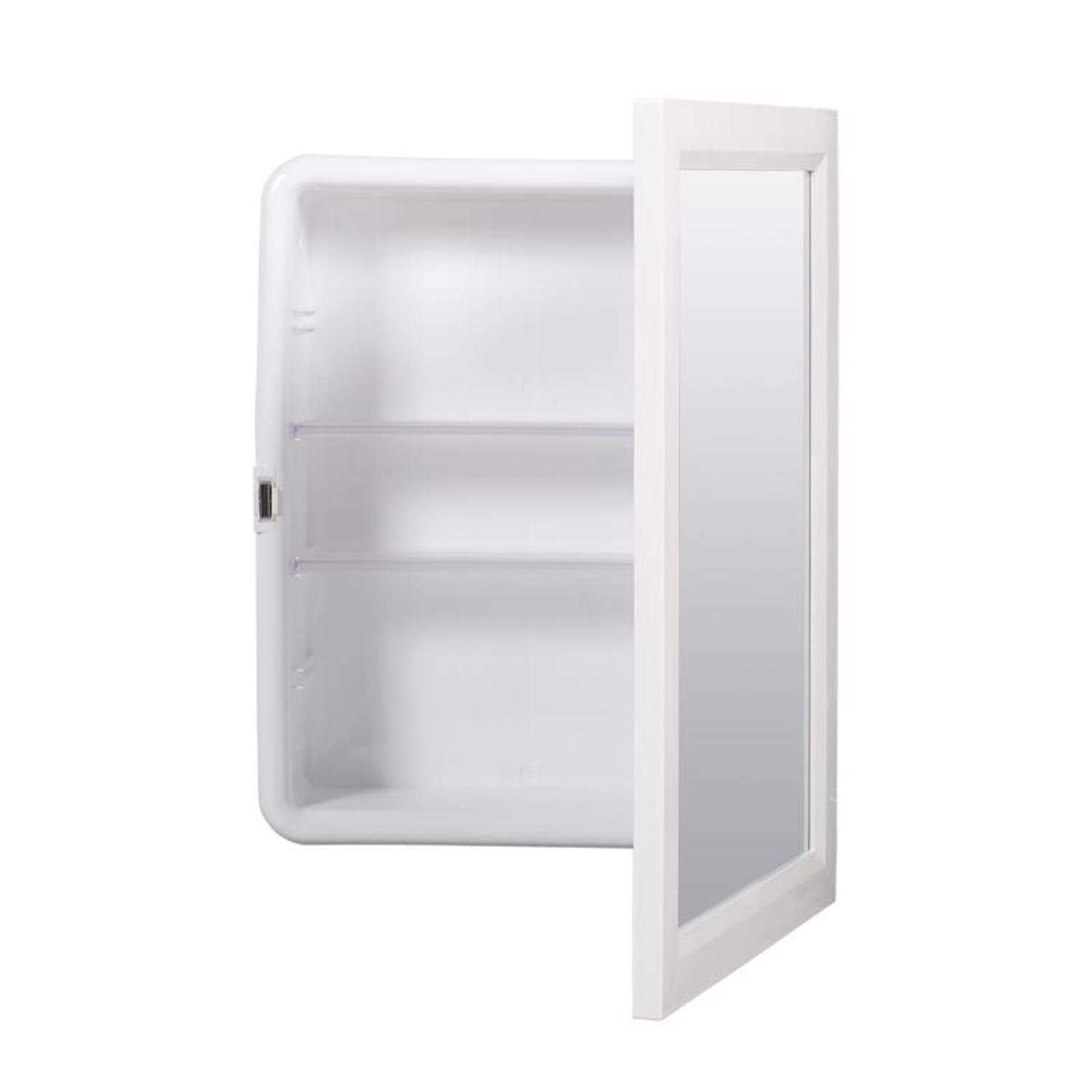 Zenith W231 White Plastic Rectangle Medicine Cabinet 22.38 H x 16.38 W x 5 D in.