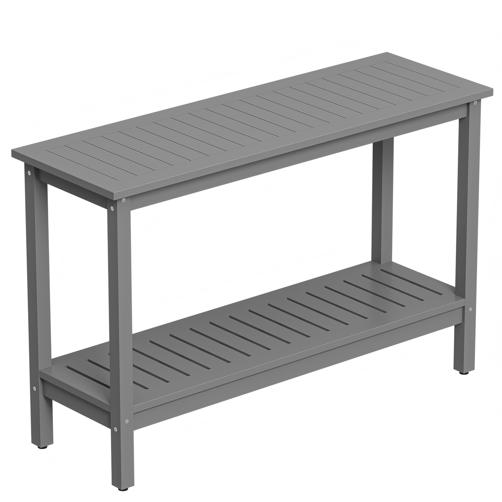 48in Console Table In/Outdoor Multifunctional Buffet Bar Storage Organizer Gray