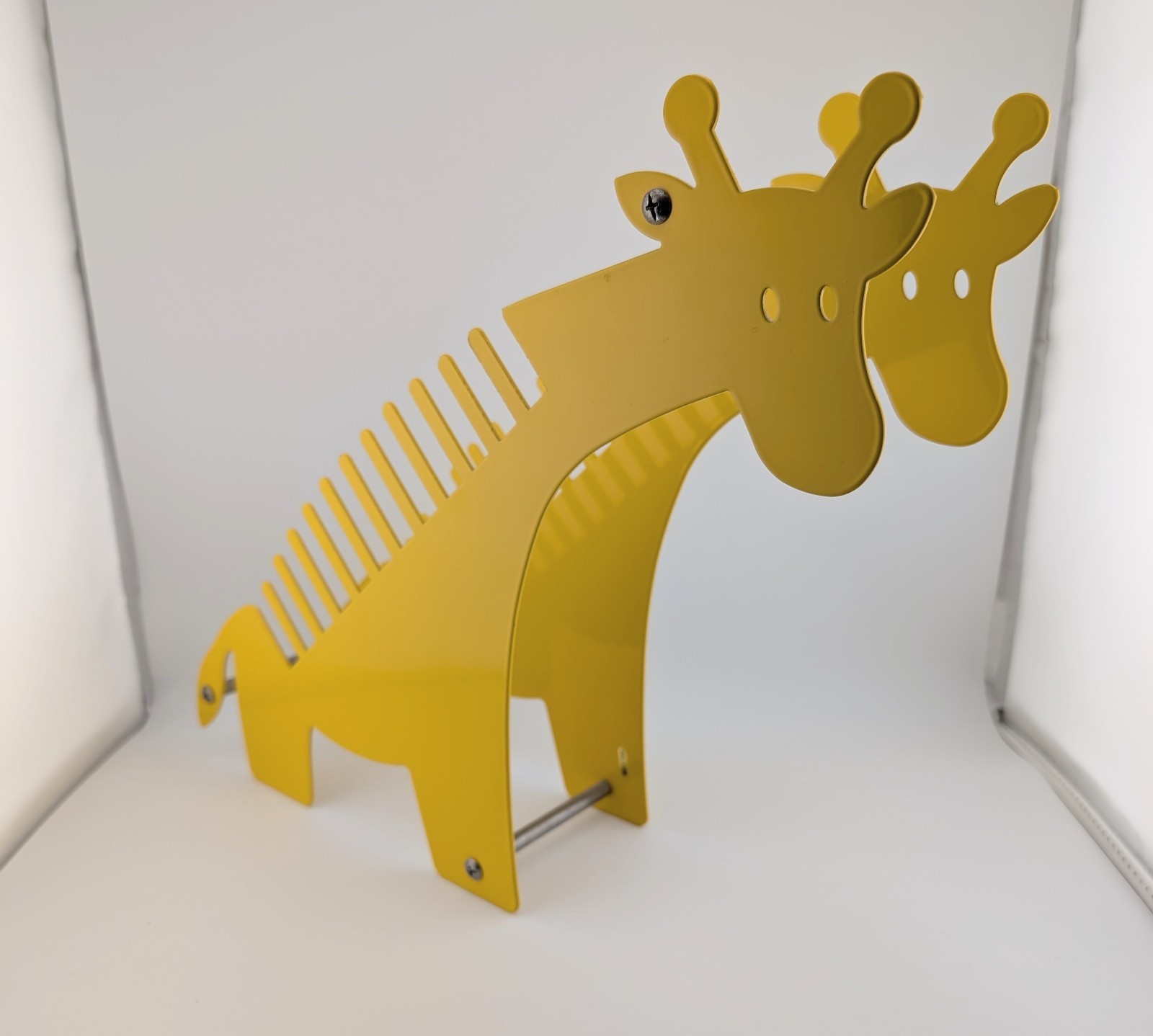 Vintage Yellow Giraffe 12 CD Rack: Y2K Whimsical CD Holder, books, decor