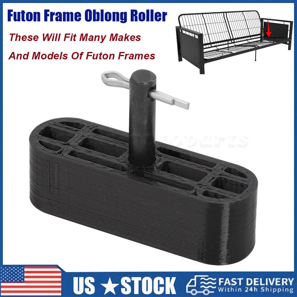 Futon Frame Oblong Roller/Slider/Glider/Dowel Hardware with Pin Shaft Replacemen