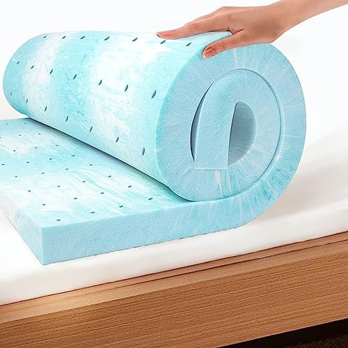 EGO Topper Memory Foam Mattress Topper, Gel Foam Mattress Topper Queen 3 Inch